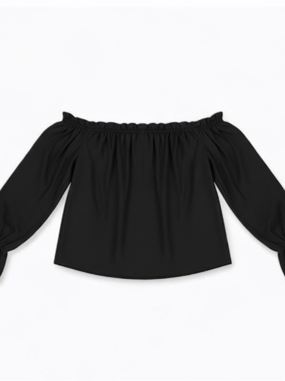 Lulus All in Good Fun Black Off-the-Shoulder Top Womens S